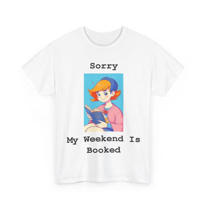 Booked (White) - Unisex Heavy Cotton Tee - Better Mode