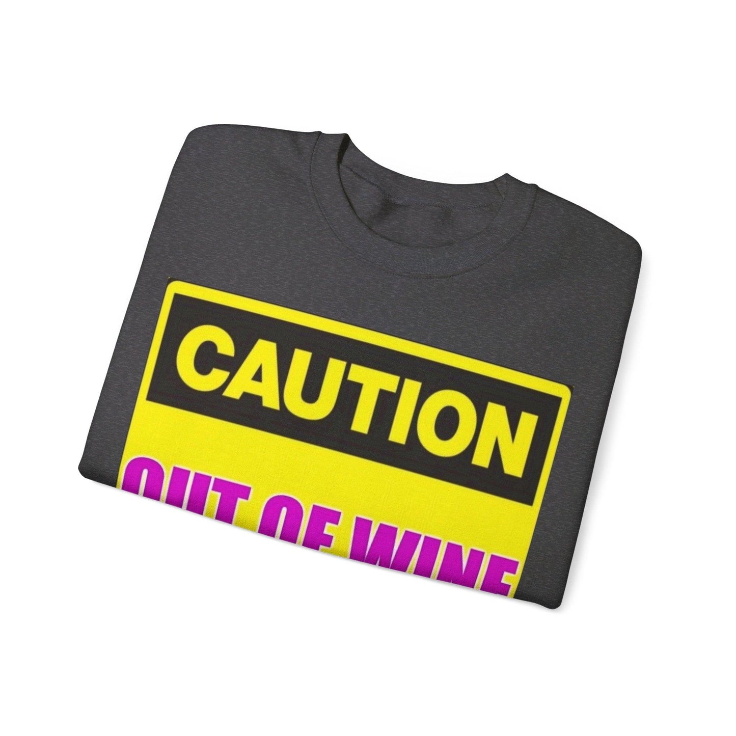 Caution Wine - Unisex Heavy Blend™ Crewneck Sweatshirt