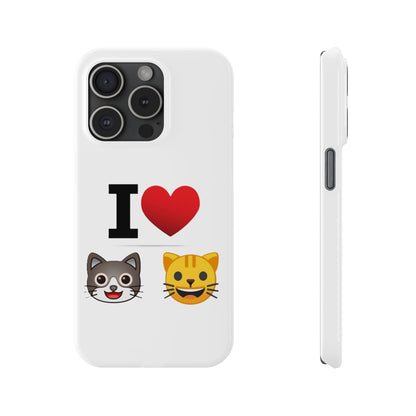 I Heart Cats - Slim Phone Cases