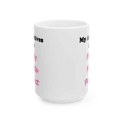 Perky (White) - Ceramic Mug, (11oz, 15oz)