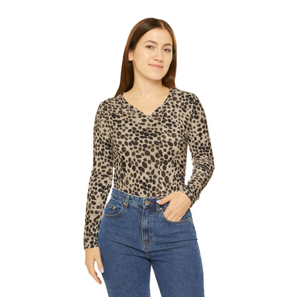 Leopard Print V-Neck Shirt