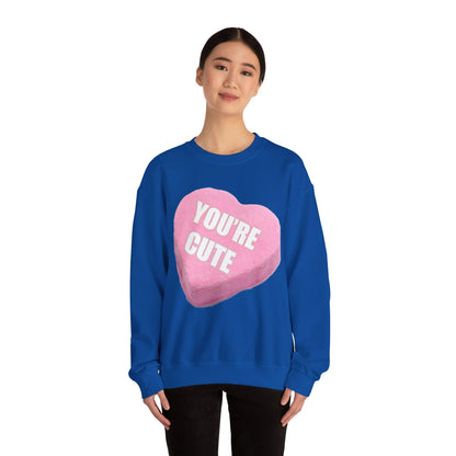 Candy Heart "You're Cute" - Crewneck Sweatshirt - Better Mode