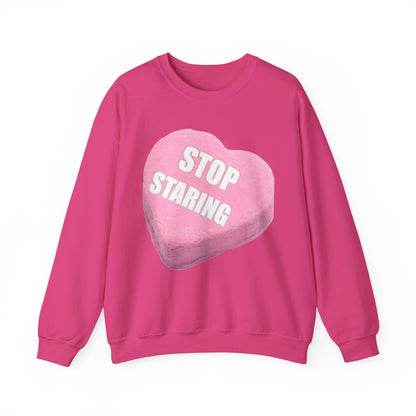 Candy Heart "Stop Staring" - Crewneck Sweatshirt - Better Mode