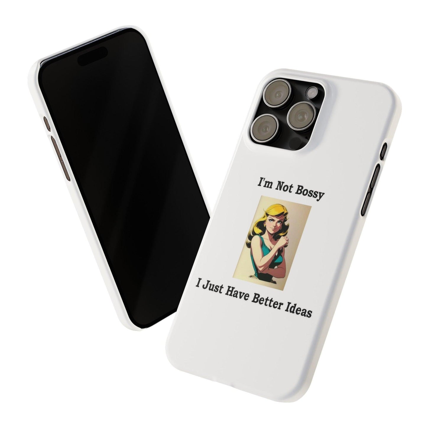 Bossy 1 (White) - Slim Phone Cases - Better Mode