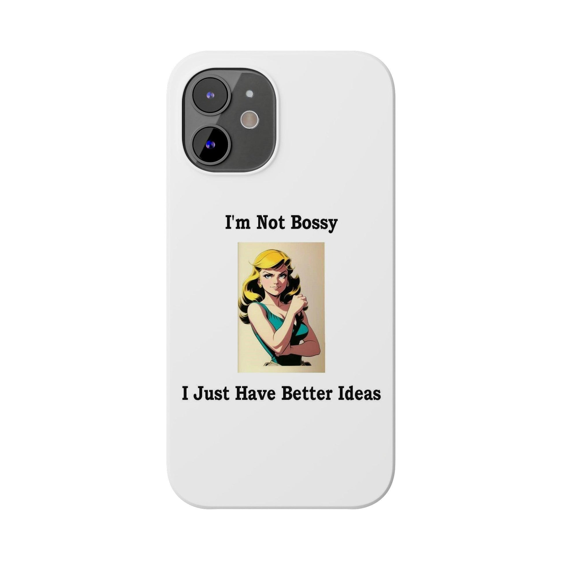 Bossy 1 (White) - Slim Phone Cases - Better Mode