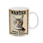 Wanted Poster Ceramic Mug - Gray Cat