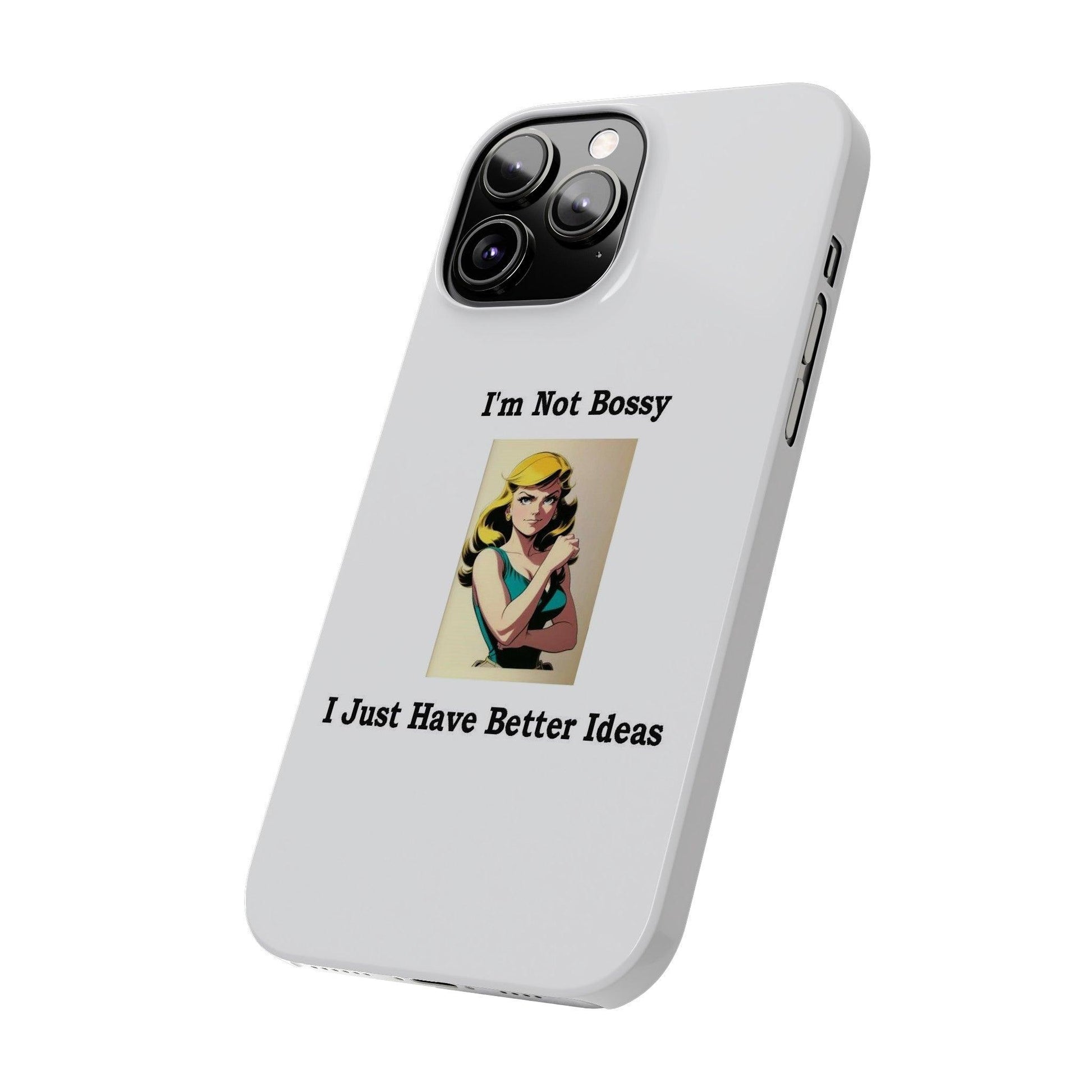 Bossy 1 (White) - Slim Phone Cases - Better Mode