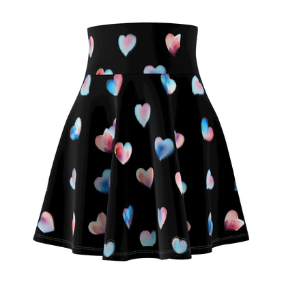 Heart Pattern Skater Skirt