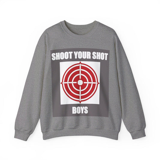 Shoot Shot - (Gray) - Unisex Heavy Blend™ Crewneck Sweatshirt