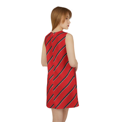 A-line Sleeveless Dress (Red)