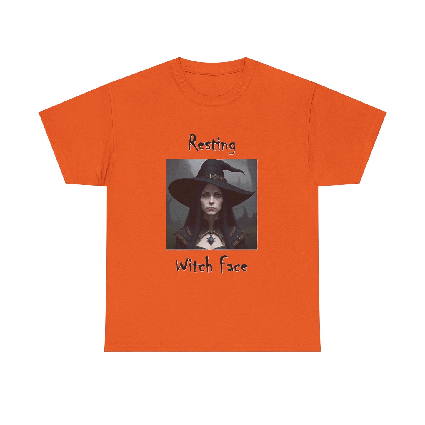 Halloween - Resting Witch Face - Unisex Heavy Cotton T-Shirt