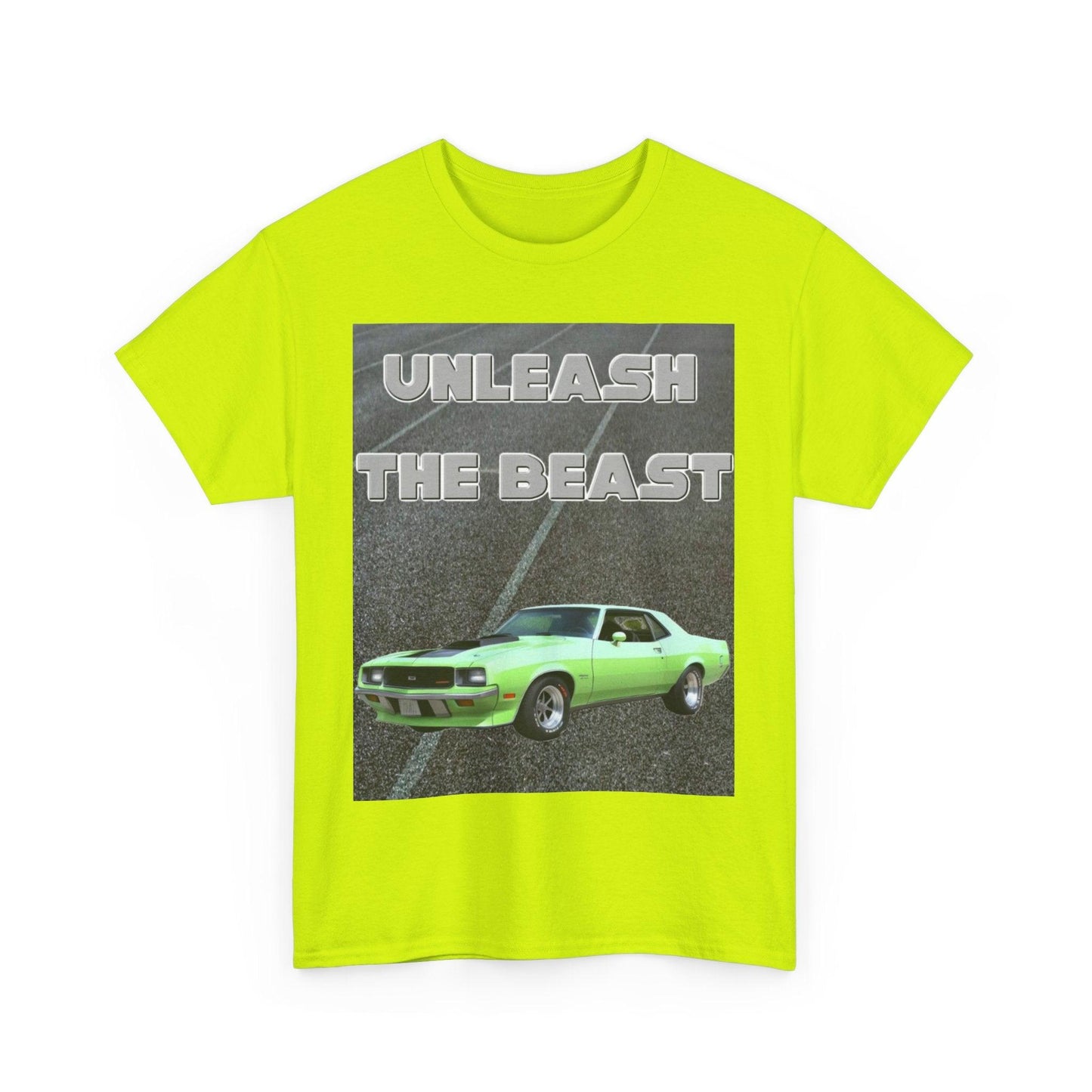 Unleash The Beast Classic Car Green - Unisex Heavy Cotton T-Shirt