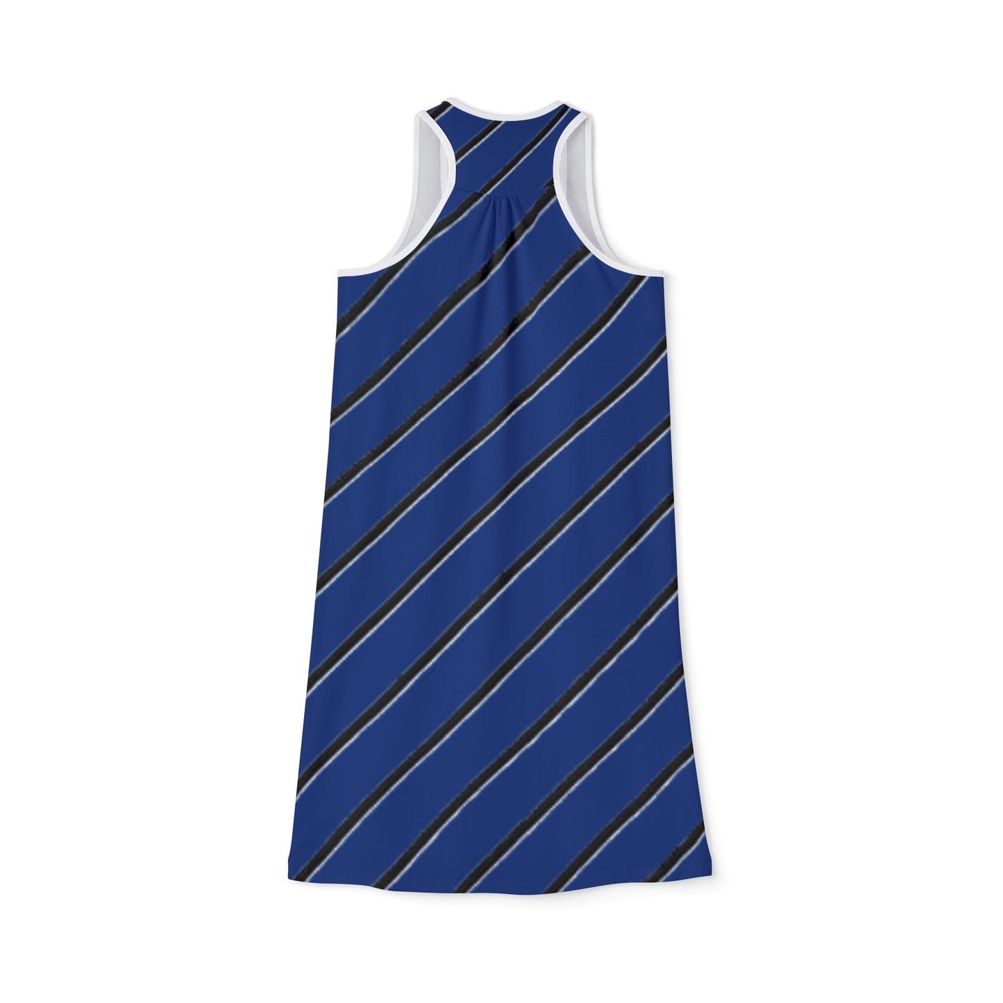 Striped - Women's Racerback Dress  (Blue)