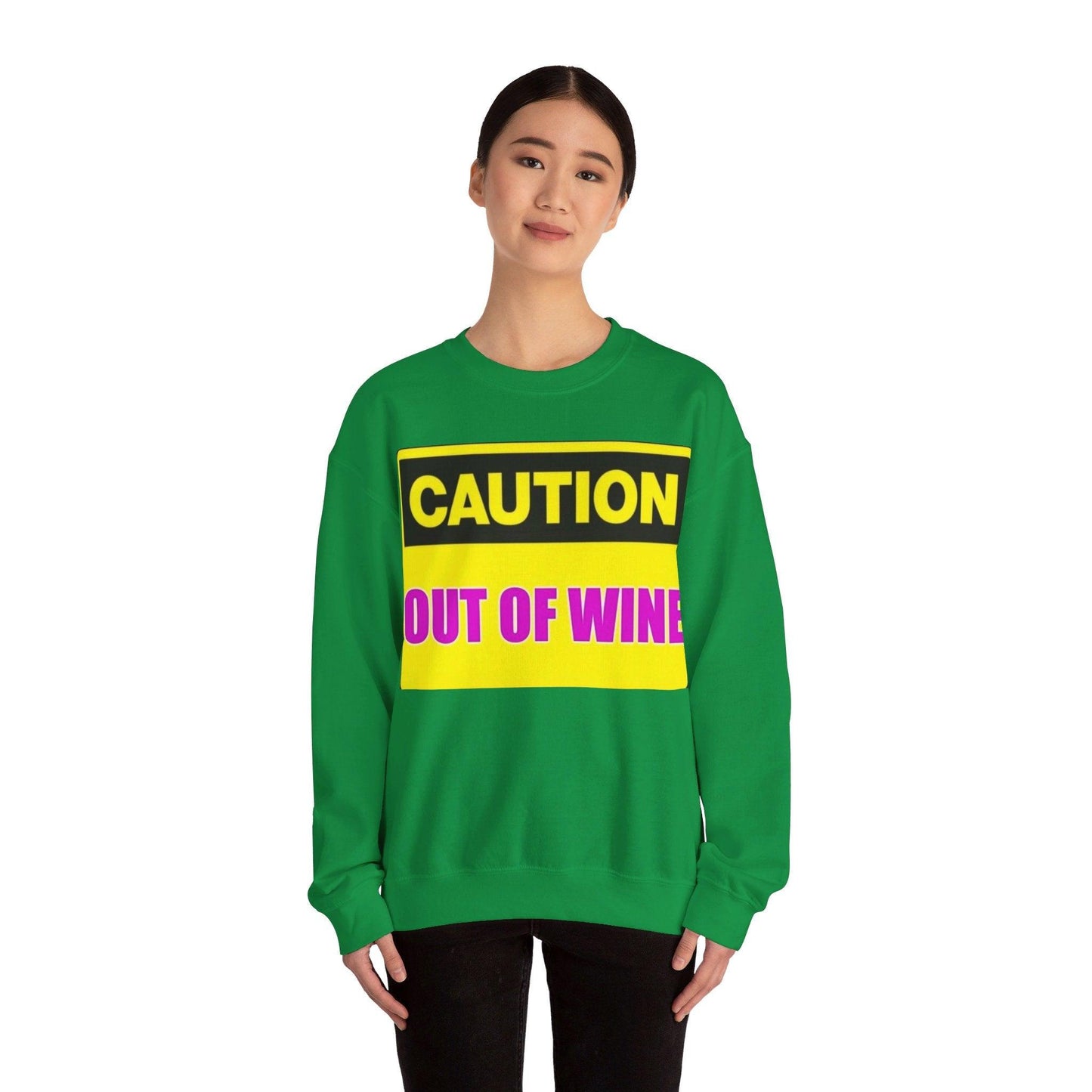 Caution Wine - Unisex Heavy Blend™ Crewneck Sweatshirt