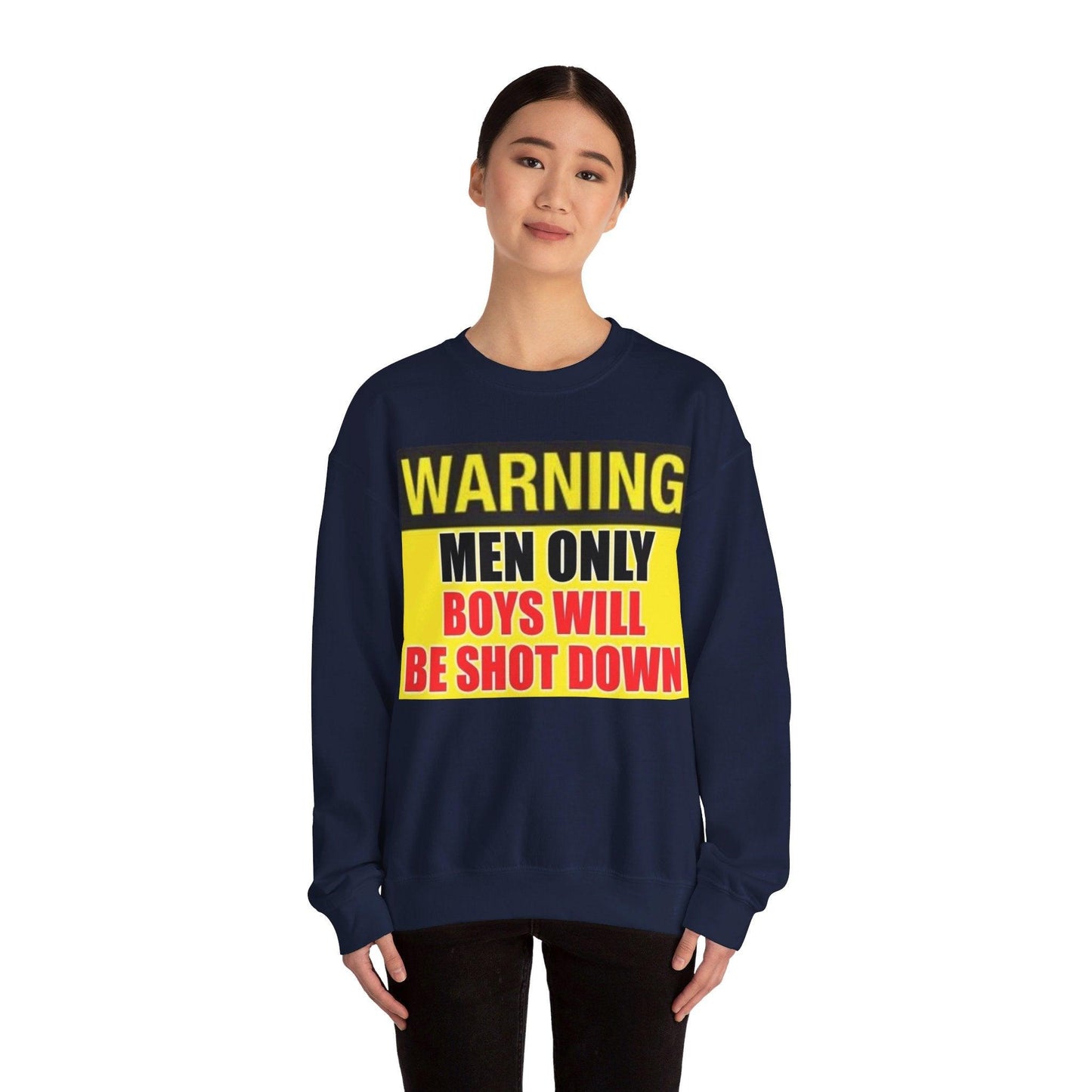 Warning Boys Shot Down - Unisex Heavy Blend™ Crewneck Sweatshirt