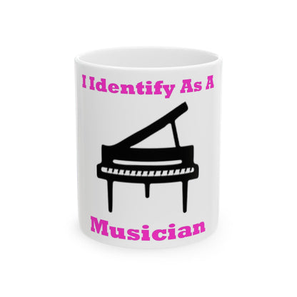 ID Musician (White) - Ceramic Mug, (11oz, 15oz) - Better Mode