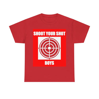 Shoot Your Shot (Red) - Unisex Heavy Cotton T-Shirt