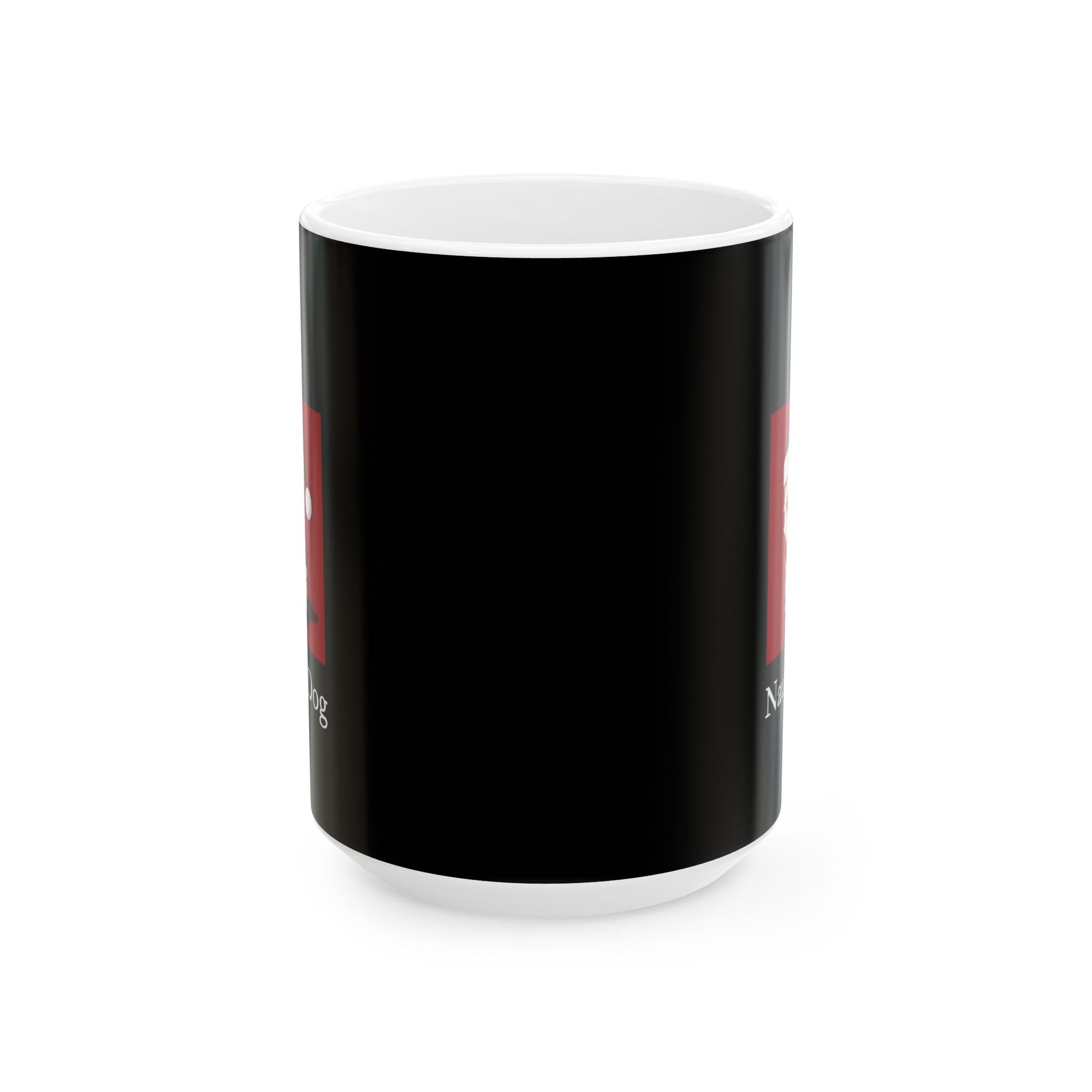 Christmas - Feliz Naughty Dog 2 (Black) - Ceramic Mug, (11oz, 15oz) - Better Mode