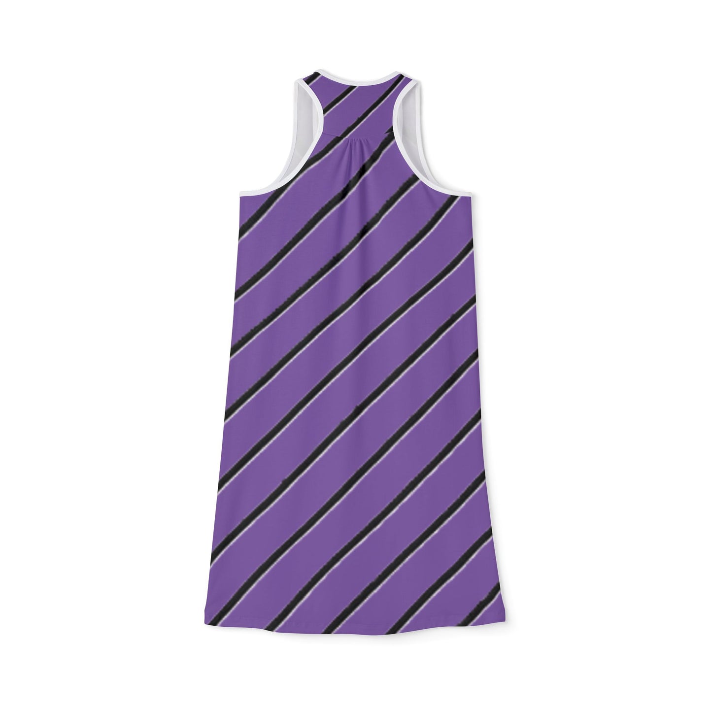 Striped - Women's Racerback Dress  (Purple)