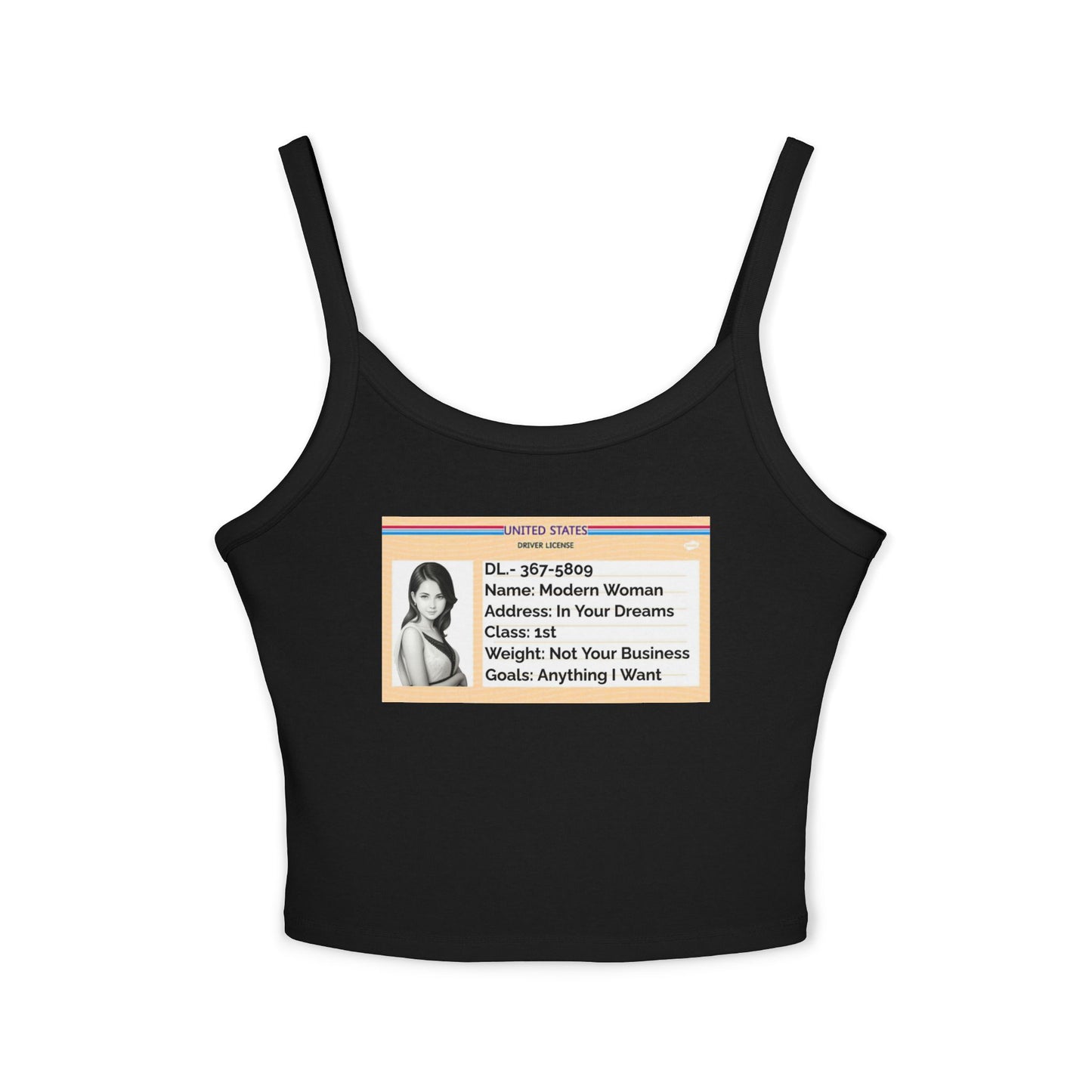 Women's Tank Top -  Drivers License Design