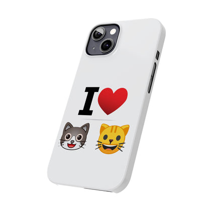 I Heart Cats - Slim Phone Cases