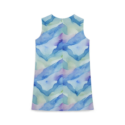 Multi Color Pastel A-line Sleeveless Dress