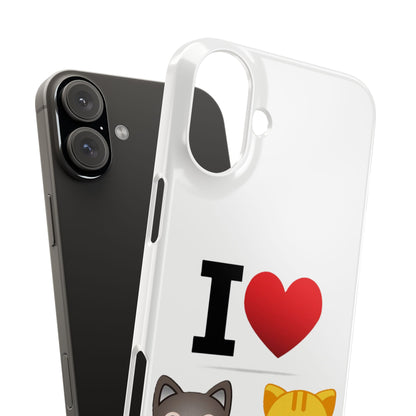 I Heart Cats - Slim Phone Cases