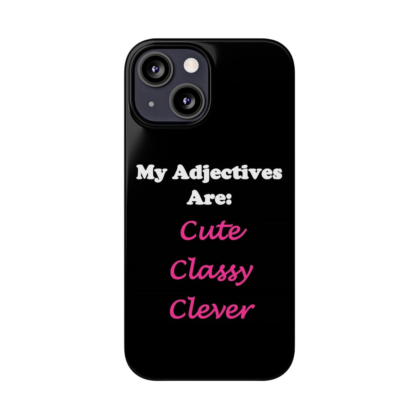 Cute (Black) - Slim Phone Cases - Better Mode