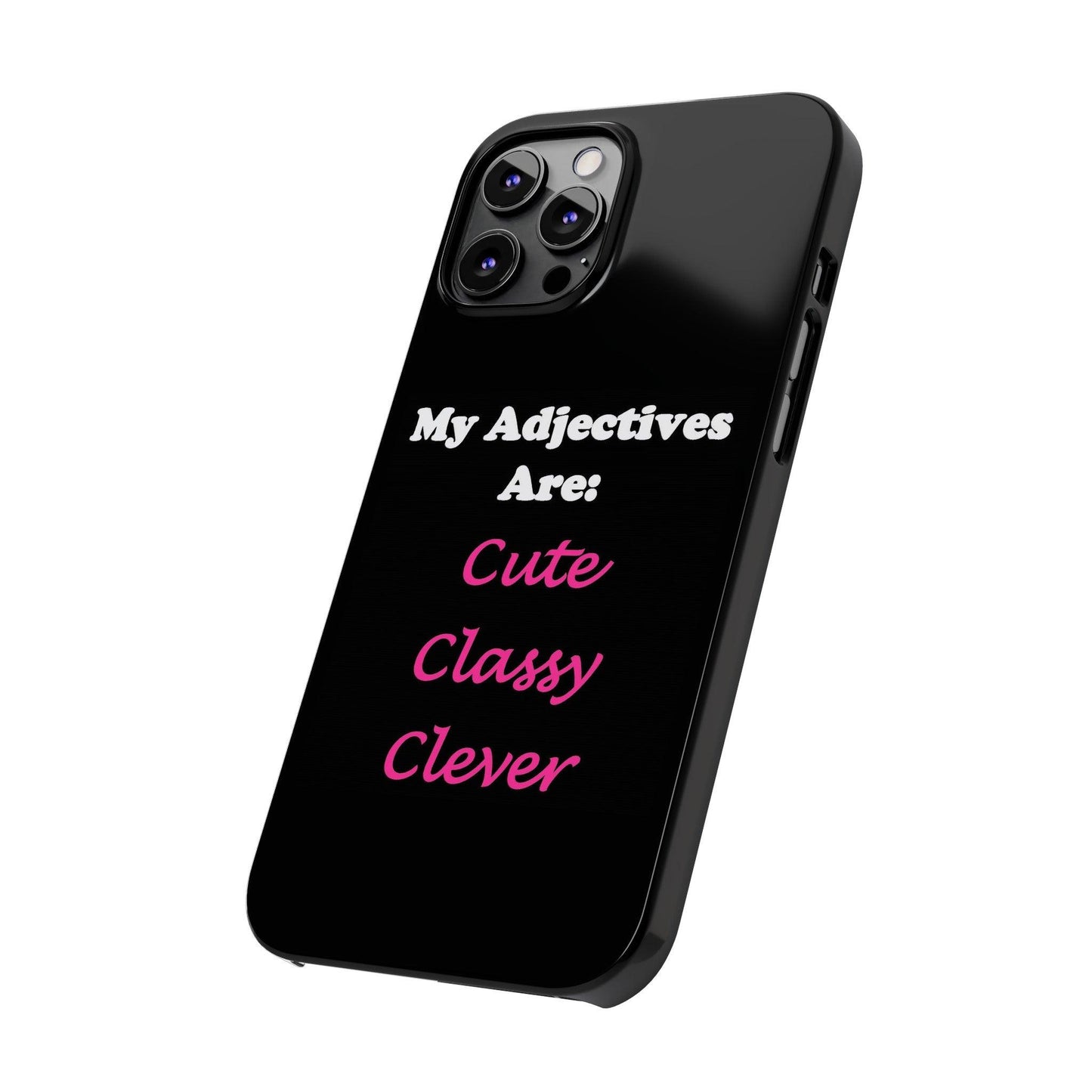 Cute (Black) - Slim Phone Cases - Better Mode