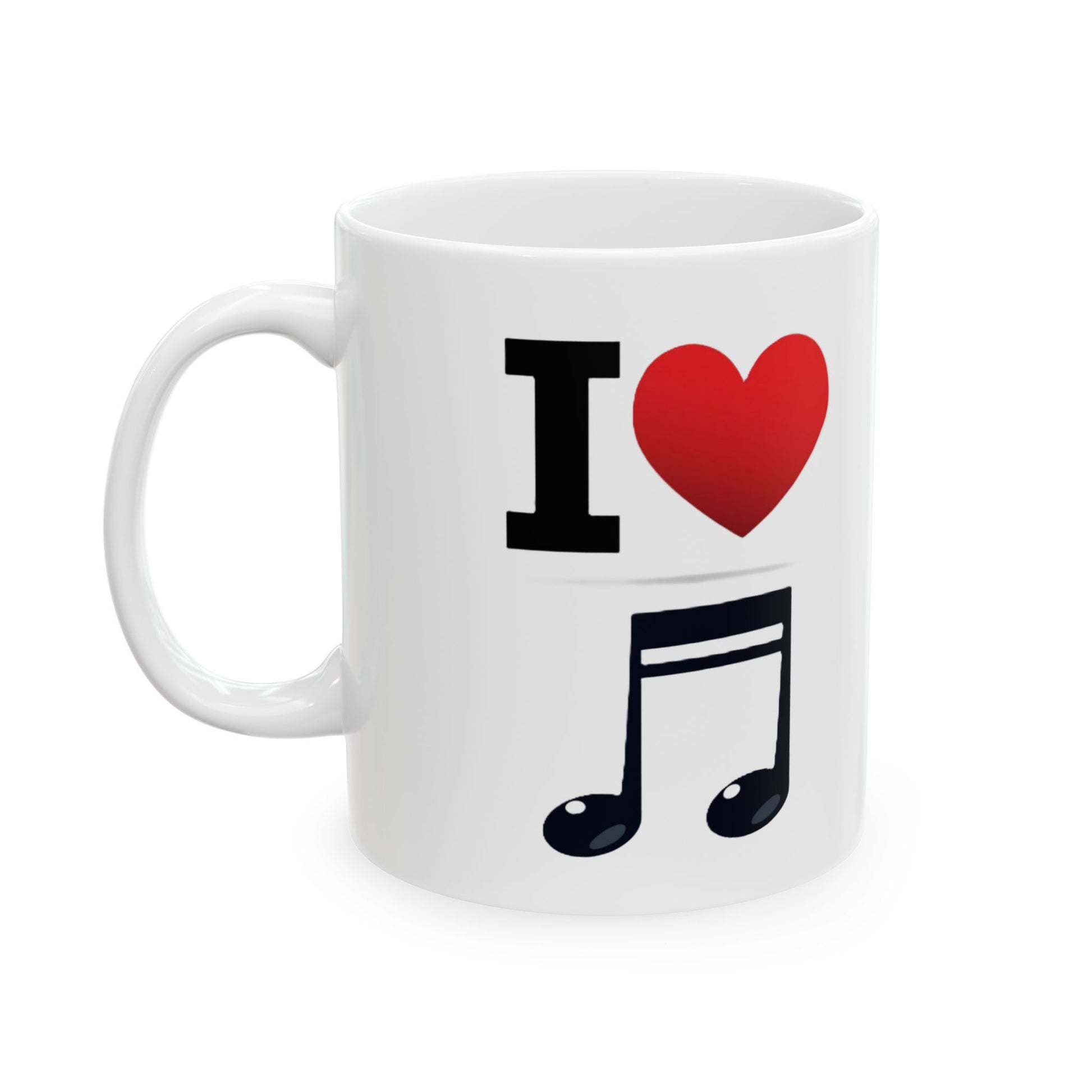 I Heart Music - Ceramic Mug, (11oz, 15oz) - Better Mode