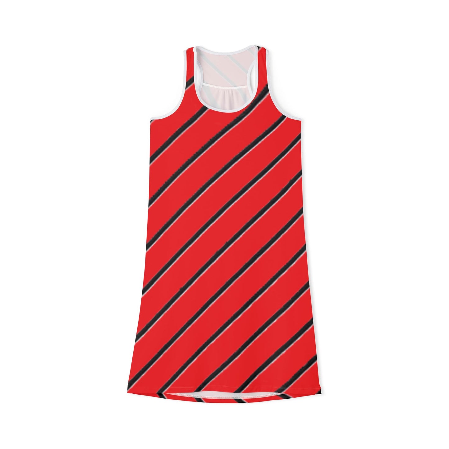 Striped - Women's Racerback Dress  (Red)