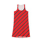 Striped - Women's Racerback Dress  (Red)