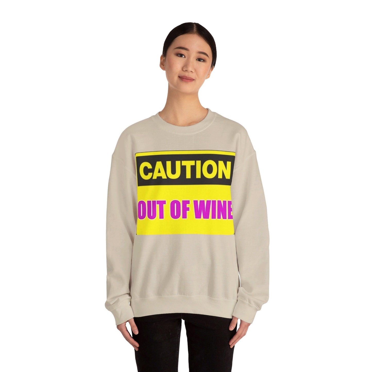 Caution Wine - Unisex Heavy Blend™ Crewneck Sweatshirt