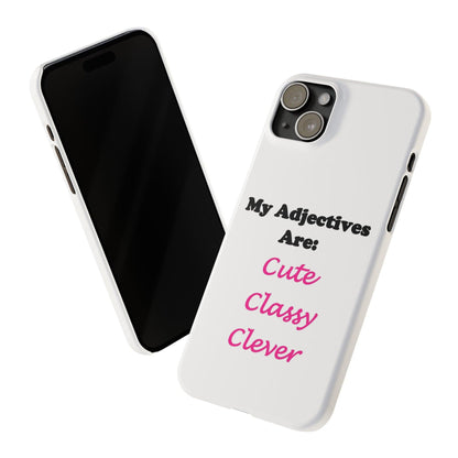 Cute (White) - Slim Phone Cases - Better Mode