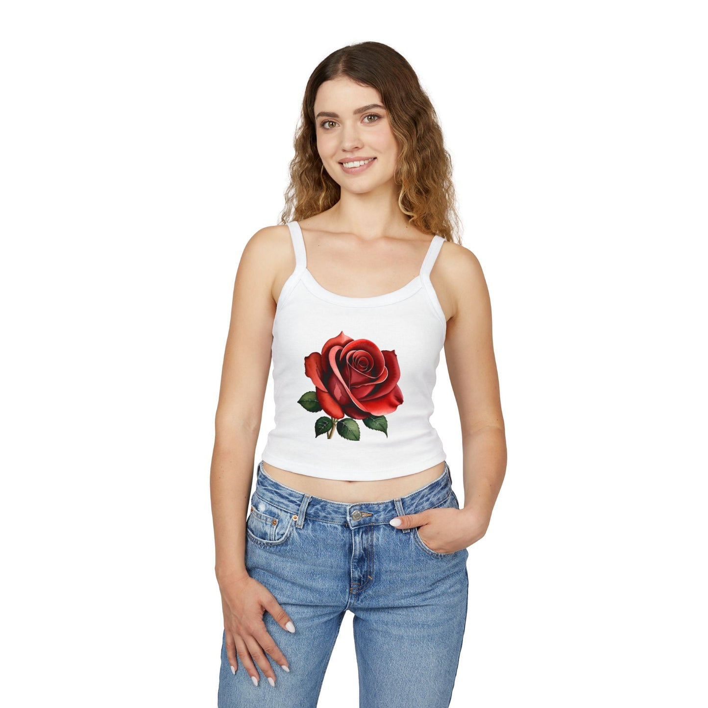 Rose - Women's Spaghetti Strap Tank Top