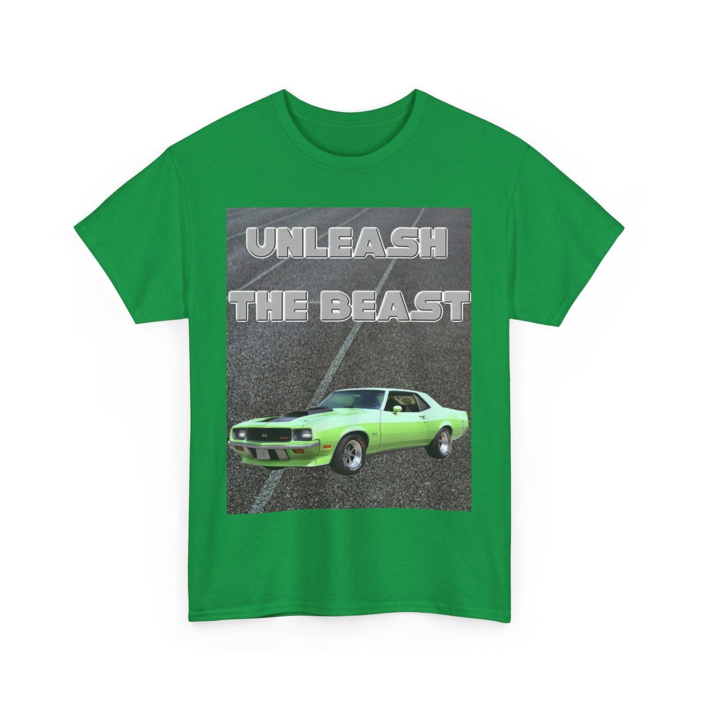 Unleash The Beast Classic Car Green - Unisex Heavy Cotton T-Shirt