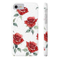 Slim Phone Cases - Roses (White)