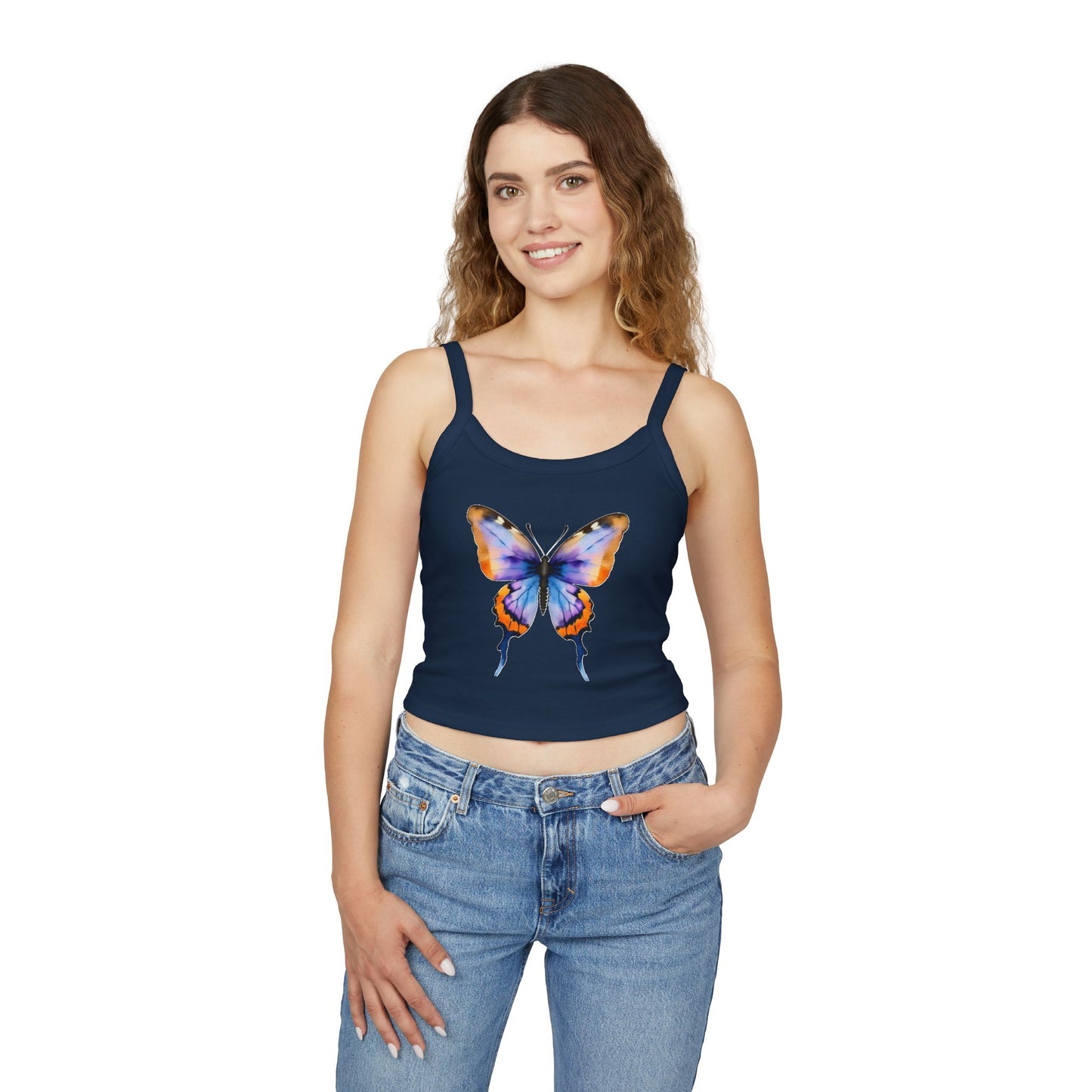 Butterfly - Women's Spaghetti Strap Tank Top