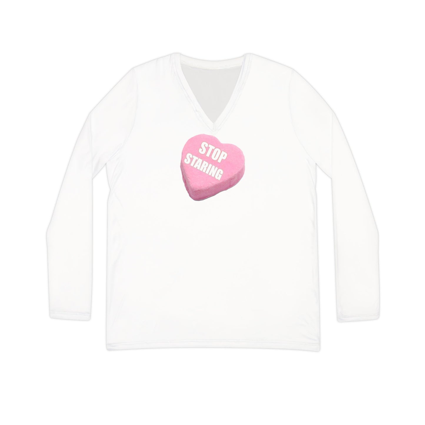 Candy Heart Women's Long Sleeve V-neck Shirt