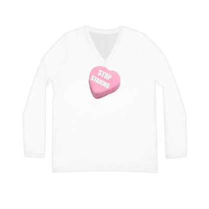 Candy Heart Women's Long Sleeve V-neck Shirt