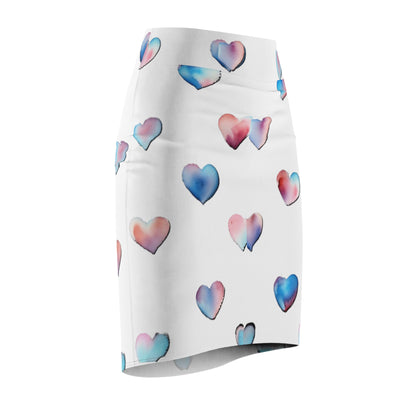 Heart Pattern Women's Pencil Skirt