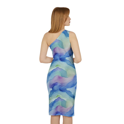 Multi Color Pastel Shoulder Dress