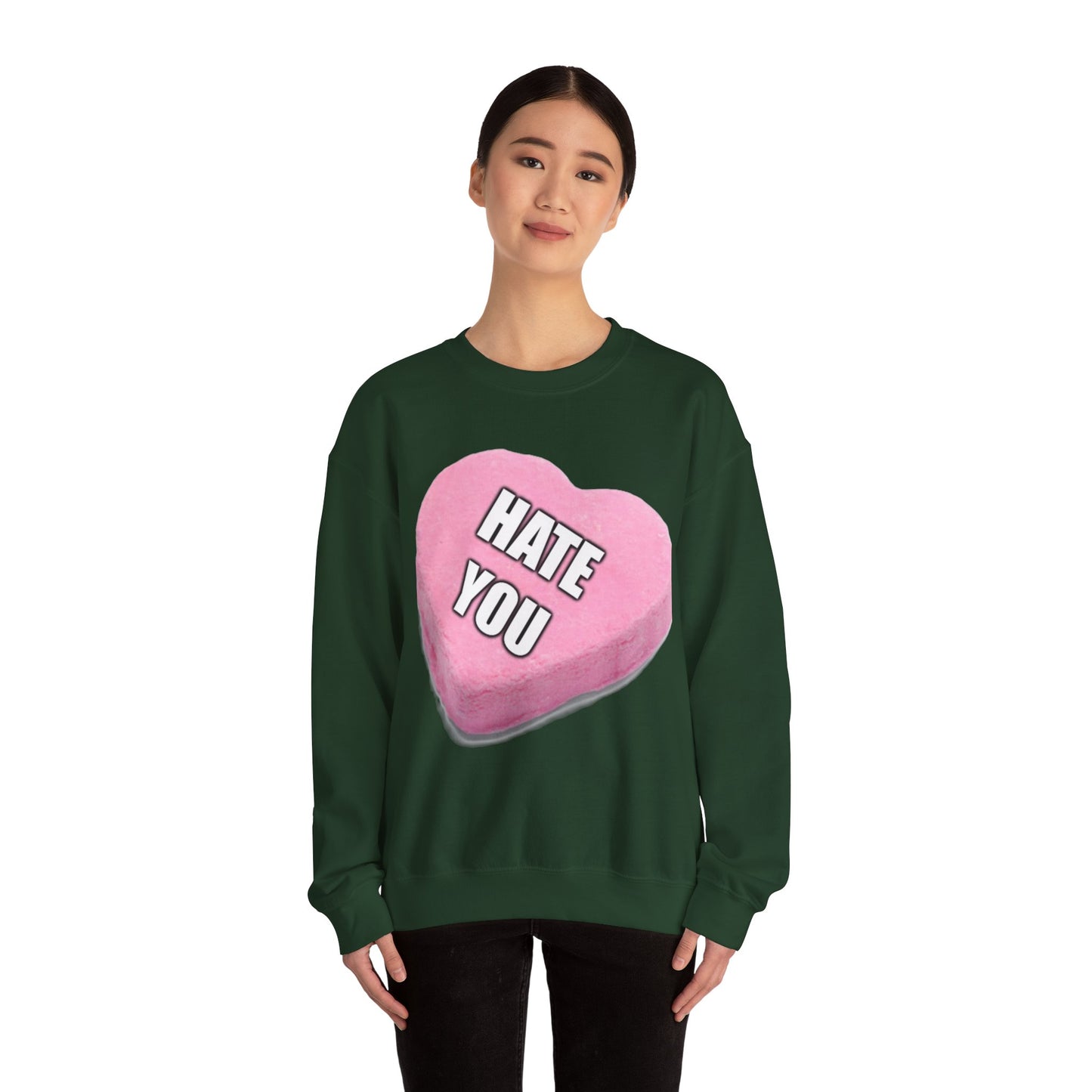 Candy Heart "Hate You" - Crewneck Sweatshirt - Better Mode