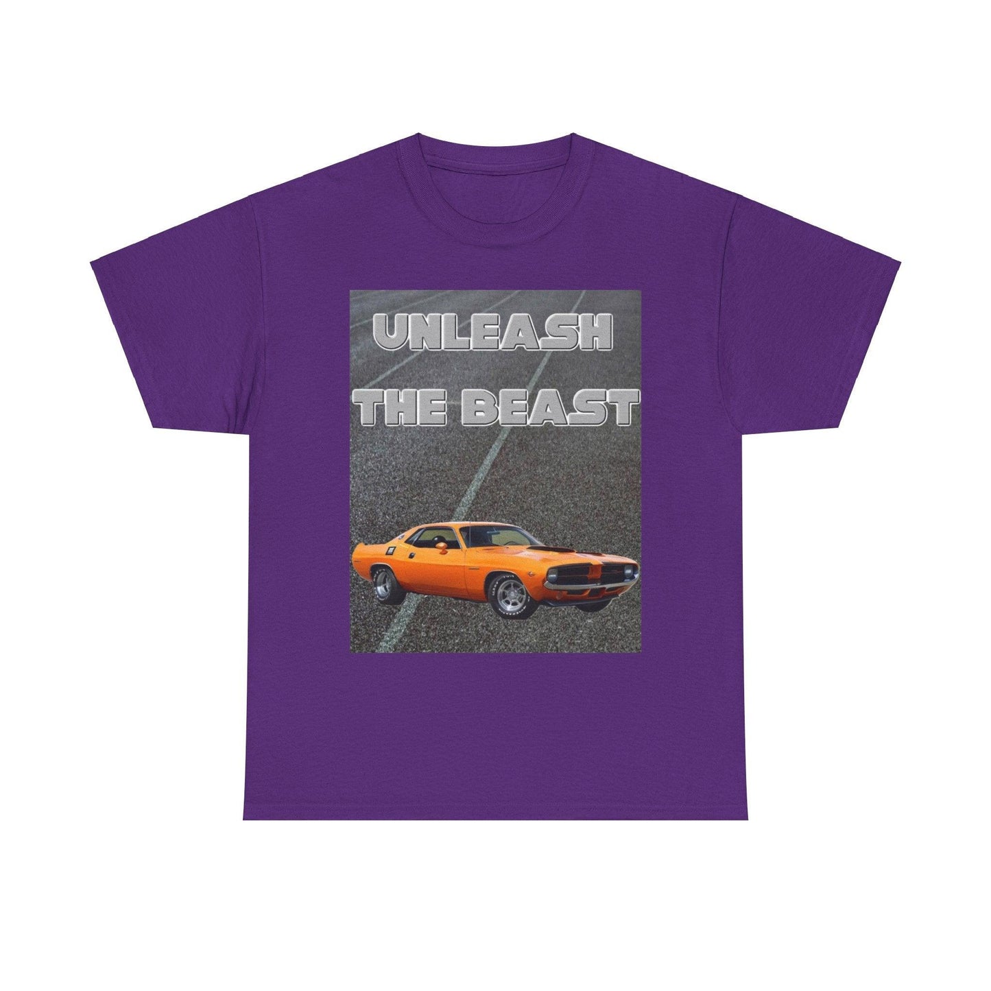 Unleash The Beast Classic Cars Orange - Unisex Heavy Cotton T-Shirt