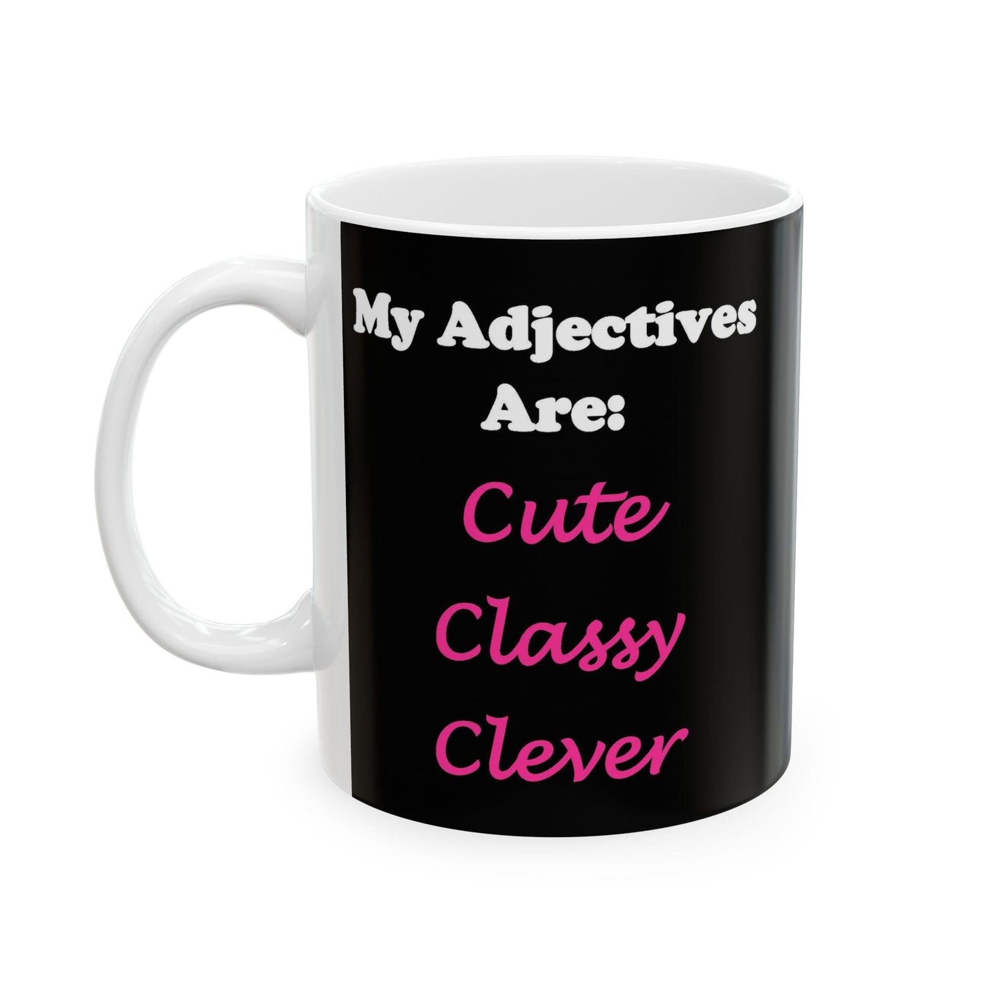 Cute (Black) - Ceramic Mug, (11oz, 15oz)