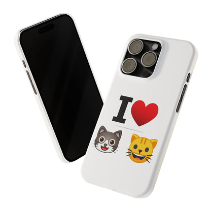 I Heart Cats - Slim Phone Cases