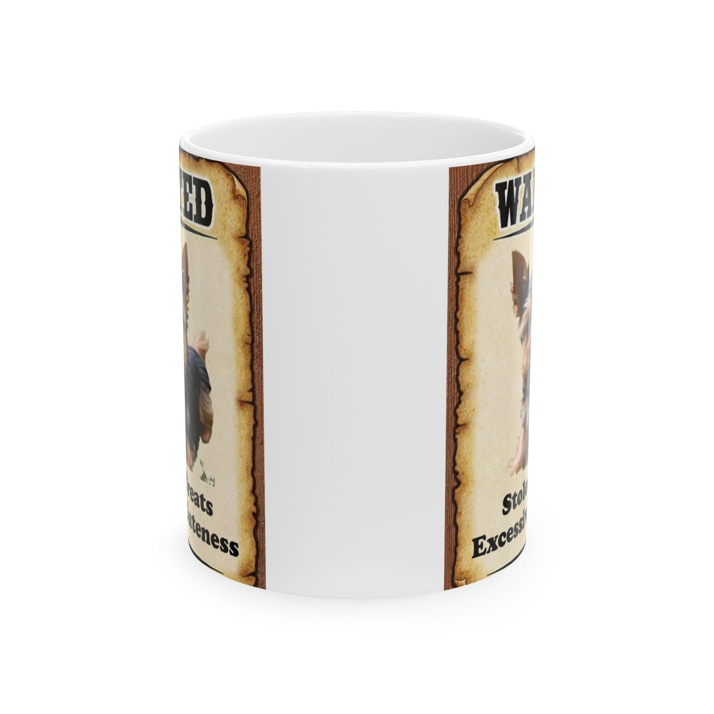 Wanted Poster Ceramic Mug - Yorkie