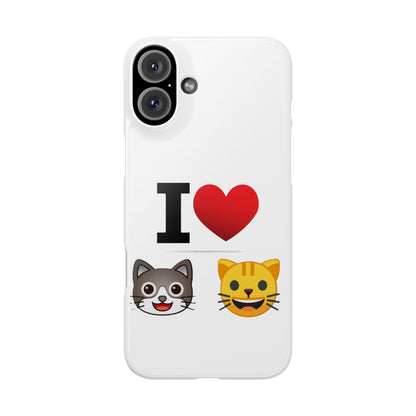 I Heart Cats - Slim Phone Cases