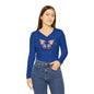 Butterfly Long Sleeve V-neck Shirt