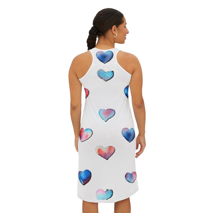 Women's Racerback Dress - Hearts